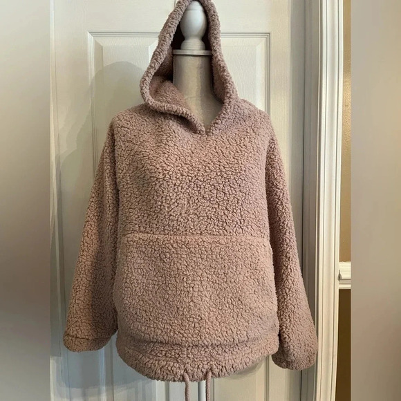 American Eagle Sherpa Cinched Hoodie size M - Picture 2 of 7